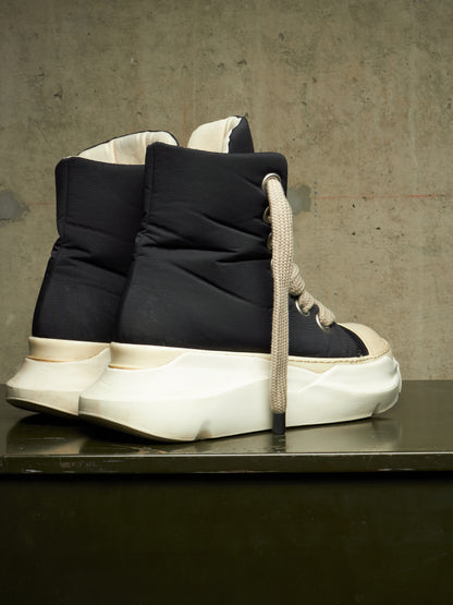 Rick Owens DKRSHDW AW24 "PORTERVILLE" Nylon Canvas Jumbo Laces Abstract High-top Sneakers
