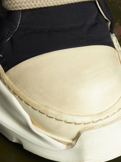 Rick Owens DKRSHDW AW24 "PORTERVILLE" Nylon Canvas Jumbo Laces Abstract High-top Sneakers