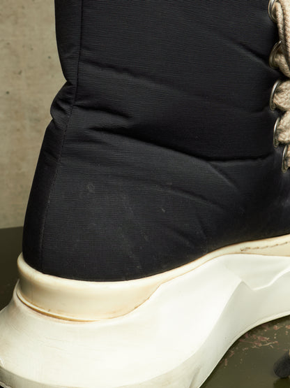 Rick Owens DKRSHDW AW24 "PORTERVILLE" Nylon Canvas Jumbo Laces Abstract High-top Sneakers
