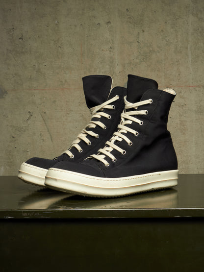 Rick Owens DKRSHDW AW19 “LARRY” Nylon Canvas High-top Vegan Ramones Sneakers