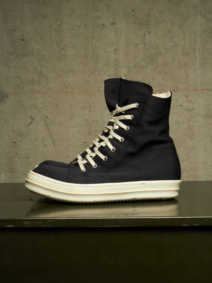 Rick Owens DKRSHDW AW19 “LARRY” Nylon Canvas High-top Vegan Ramones Sneakers
