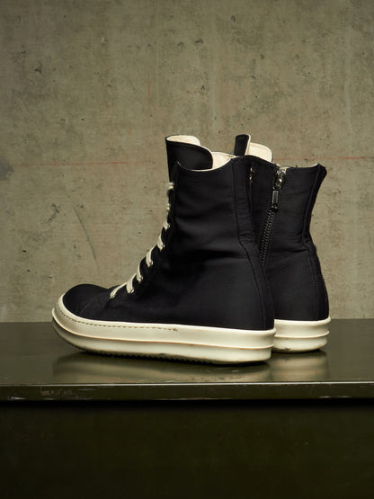 Rick Owens DKRSHDW AW19 “LARRY” Nylon Canvas High-top Vegan Ramones Sneakers