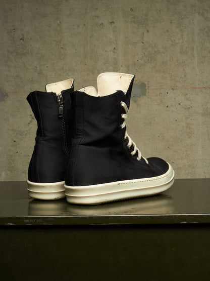 Rick Owens DKRSHDW AW19 “LARRY” Nylon Canvas High-top Vegan Ramones Sneakers