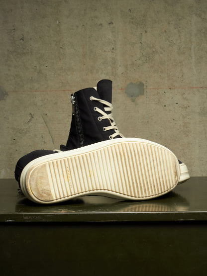 Rick Owens DKRSHDW AW19 “LARRY” Nylon Canvas High-top Vegan Ramones Sneakers