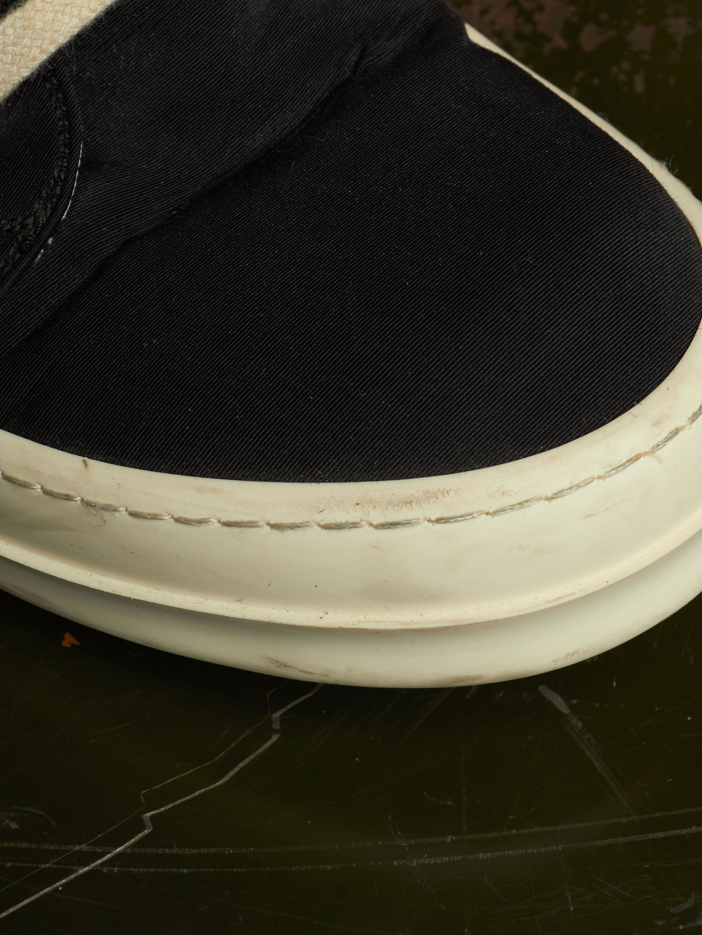 Rick Owens DKRSHDW AW19 “LARRY” Nylon Canvas High-top Vegan Ramones Sneakers