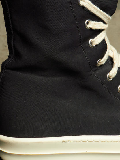 Rick Owens DKRSHDW AW19 “LARRY” Nylon Canvas High-top Vegan Ramones Sneakers