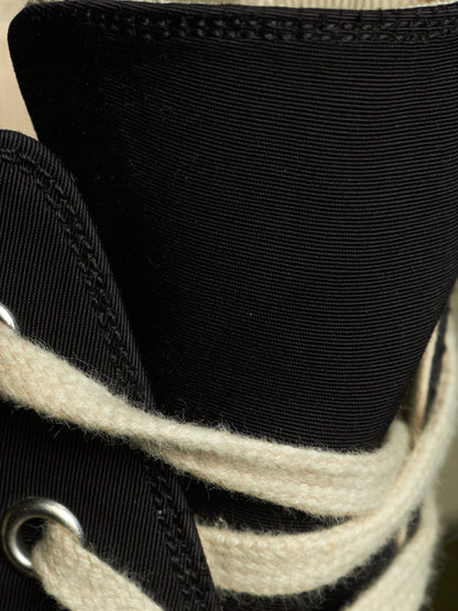 Rick Owens DKRSHDW AW19 “LARRY” Nylon Canvas High-top Vegan Ramones Sneakers