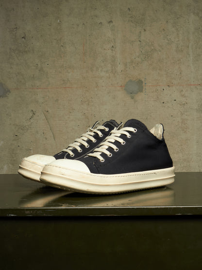 Rick Owens DKRSHDW AW20 “PERFORMA” Contrast Stitch Nylon Canvas Low-top Ramones Sneakers