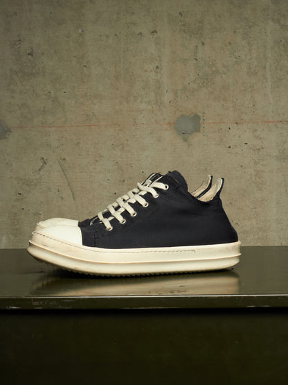 Rick Owens DKRSHDW AW20 “PERFORMA” Contrast Stitch Nylon Canvas Low-top Ramones Sneakers