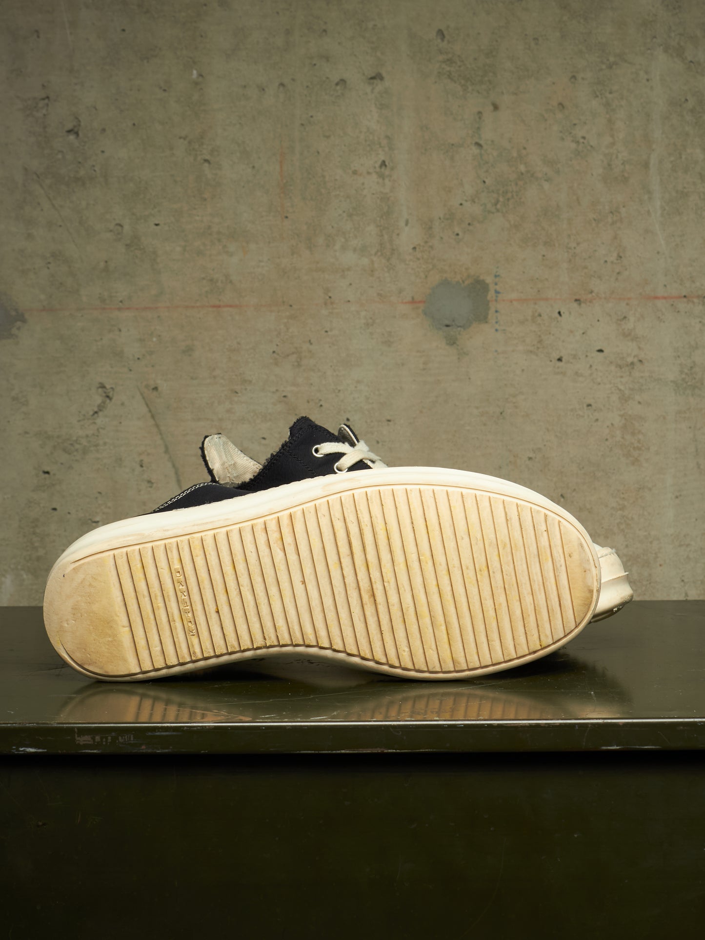 Rick Owens DKRSHDW AW20 “PERFORMA” Contrast Stitch Nylon Canvas Low-top Ramones Sneakers