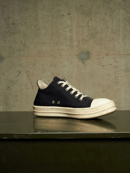 Rick Owens DKRSHDW AW20 “PERFORMA” Contrast Stitch Nylon Canvas Low-top Ramones Sneakers