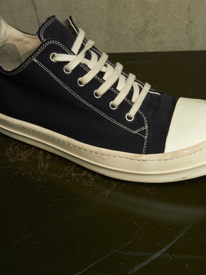 Rick Owens DKRSHDW AW20 “PERFORMA” Contrast Stitch Nylon Canvas Low-top Ramones Sneakers