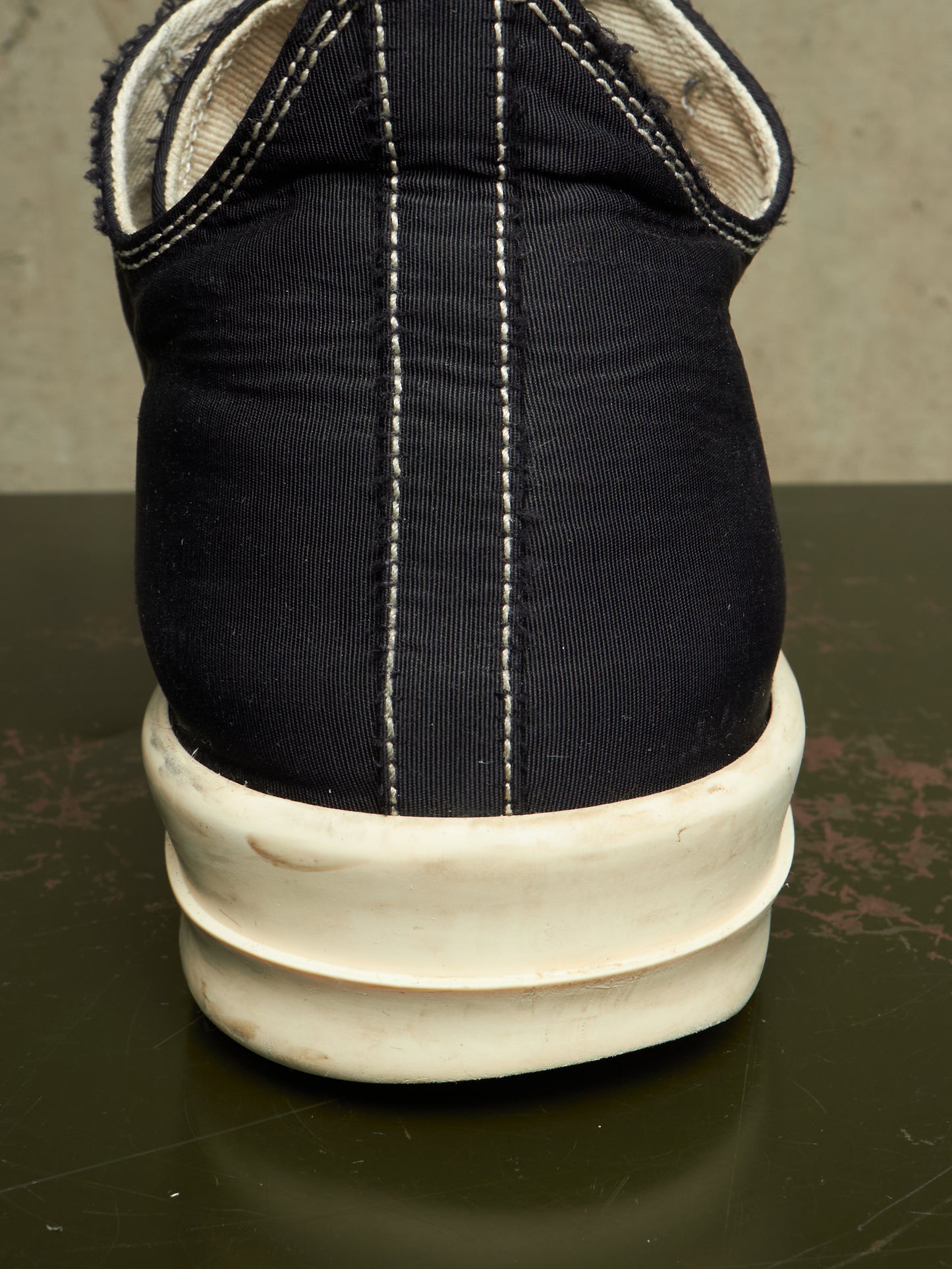 Rick Owens DKRSHDW AW20 “PERFORMA” Contrast Stitch Nylon Canvas Low-top Ramones Sneakers