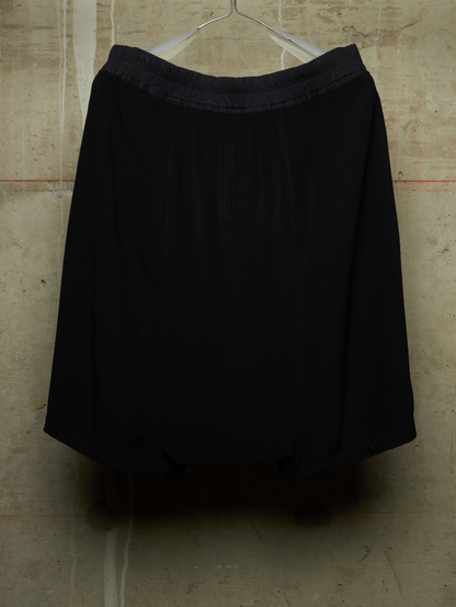 Rick Owens "FOREVER" Drop-Crotch Wool Blend Athletic Pod Shorts
