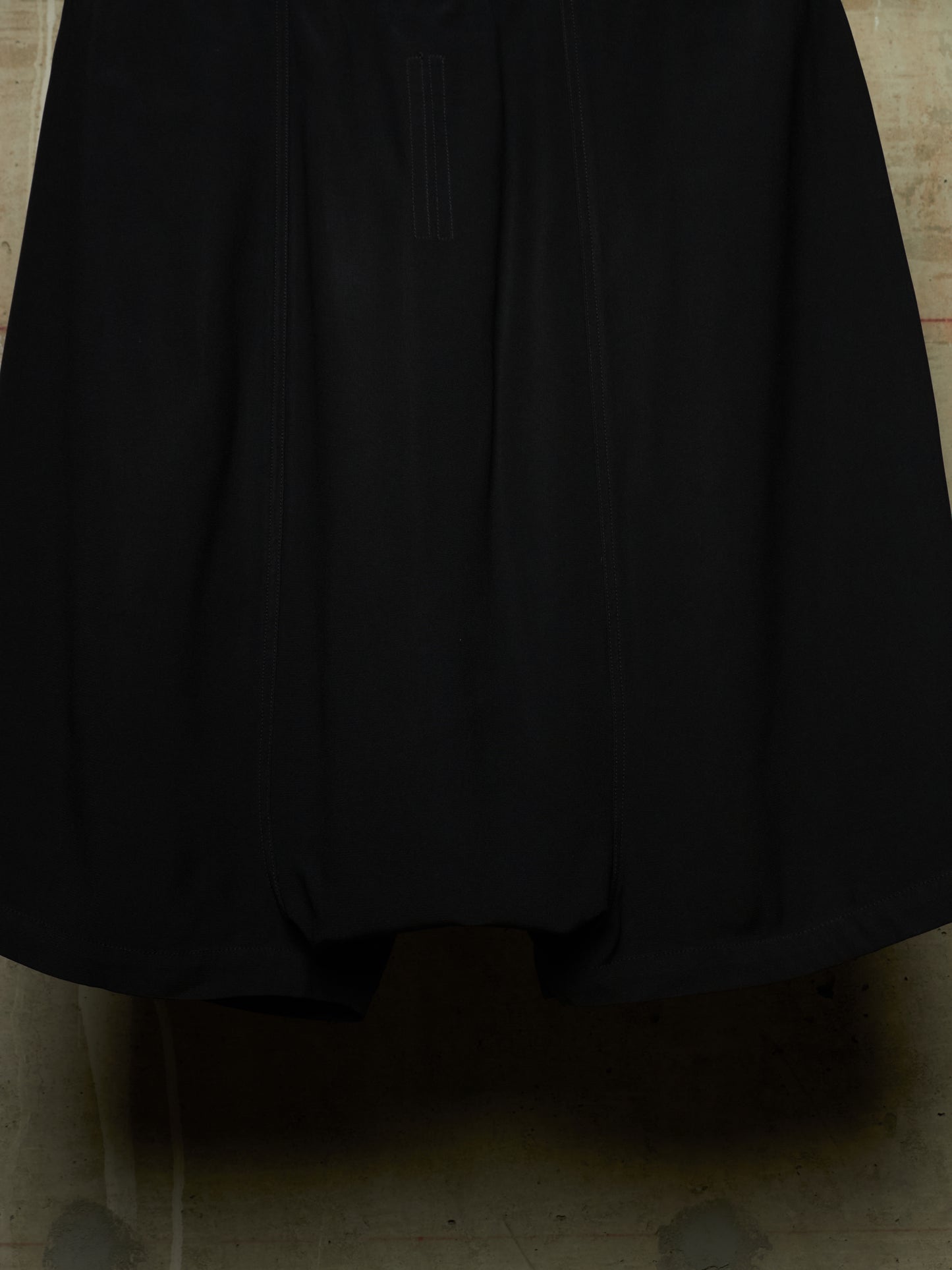 Rick Owens "FOREVER" Drop-Crotch Wool Blend Athletic Pod Shorts