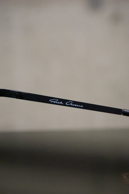 Rick Owens SS22 “FOGACHINE” Matte Black Stainless Steel Brown Tinted Mask Sunglasses Shield