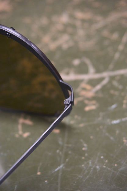 Rick Owens SS22 “FOGACHINE” Matte Black Stainless Steel Brown Tinted Mask Sunglasses Shield