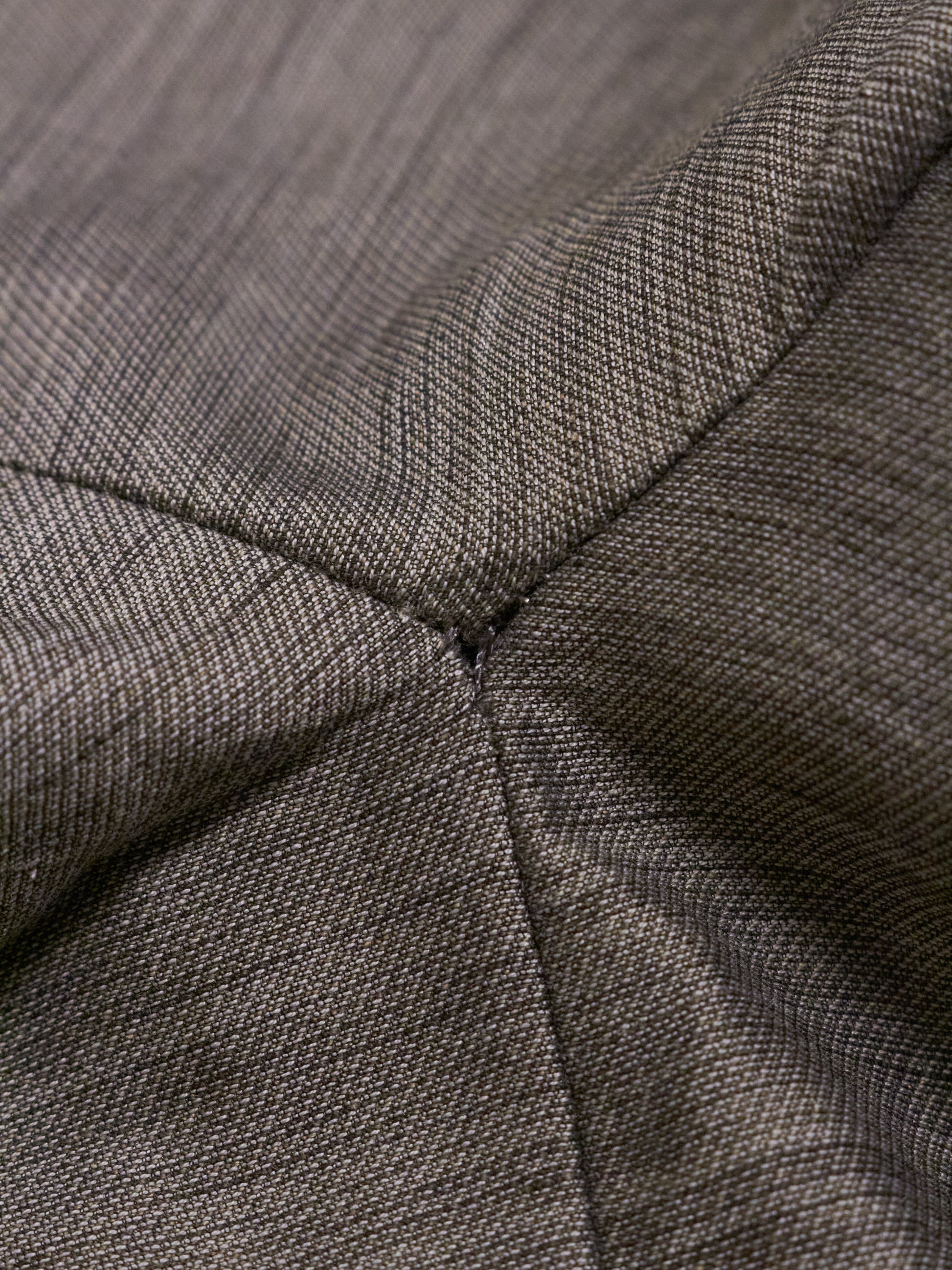 Close-up of gray fabric with a textured pattern