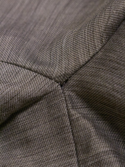 Close-up of gray fabric with a textured pattern
