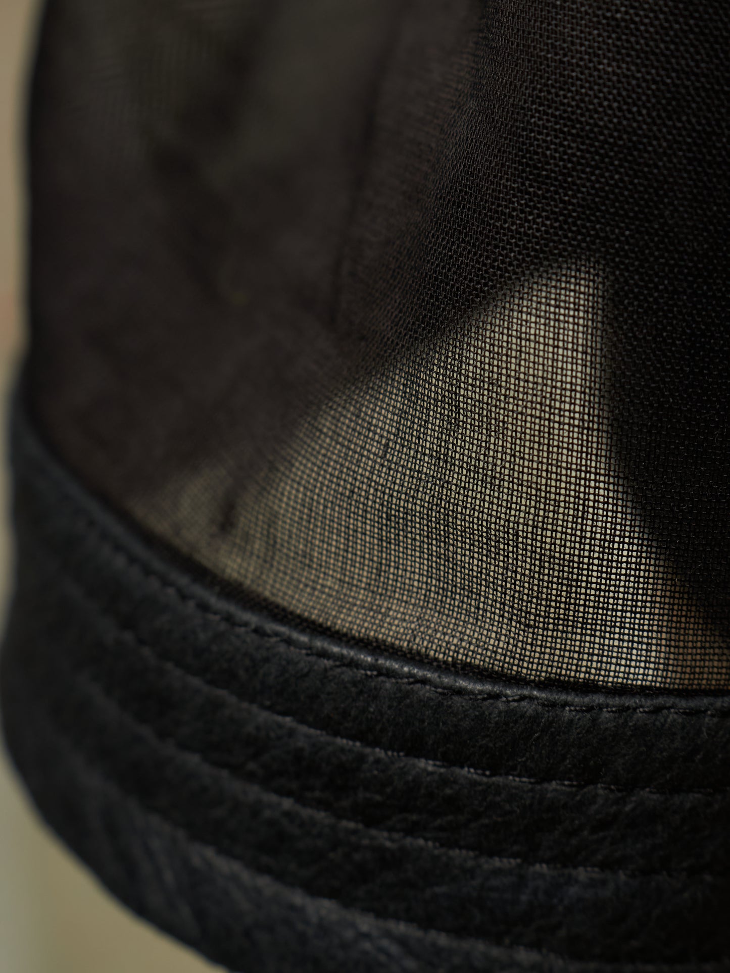 Rick Owens SS13 "ISLAND" Black Cotton Lamb Leather Nun Hat