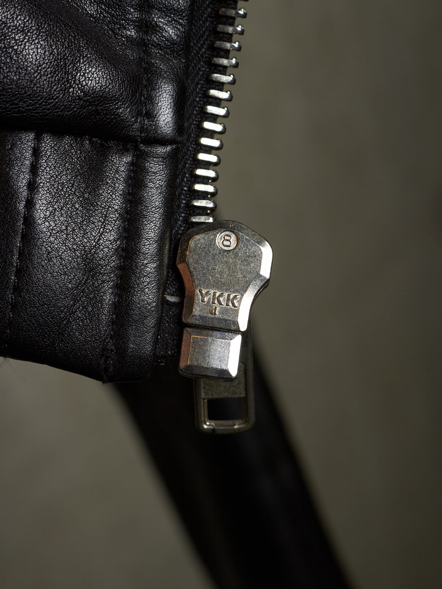 Rick Owens SS14 "VICIOUS" Black Calfskin Leather Intarsia Rider Jacket