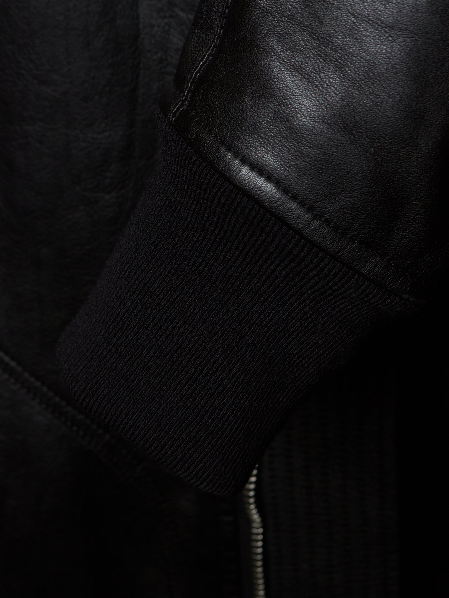 Rick Owens SS14 "VICIOUS" Black Calfskin Leather Intarsia Rider Jacket
