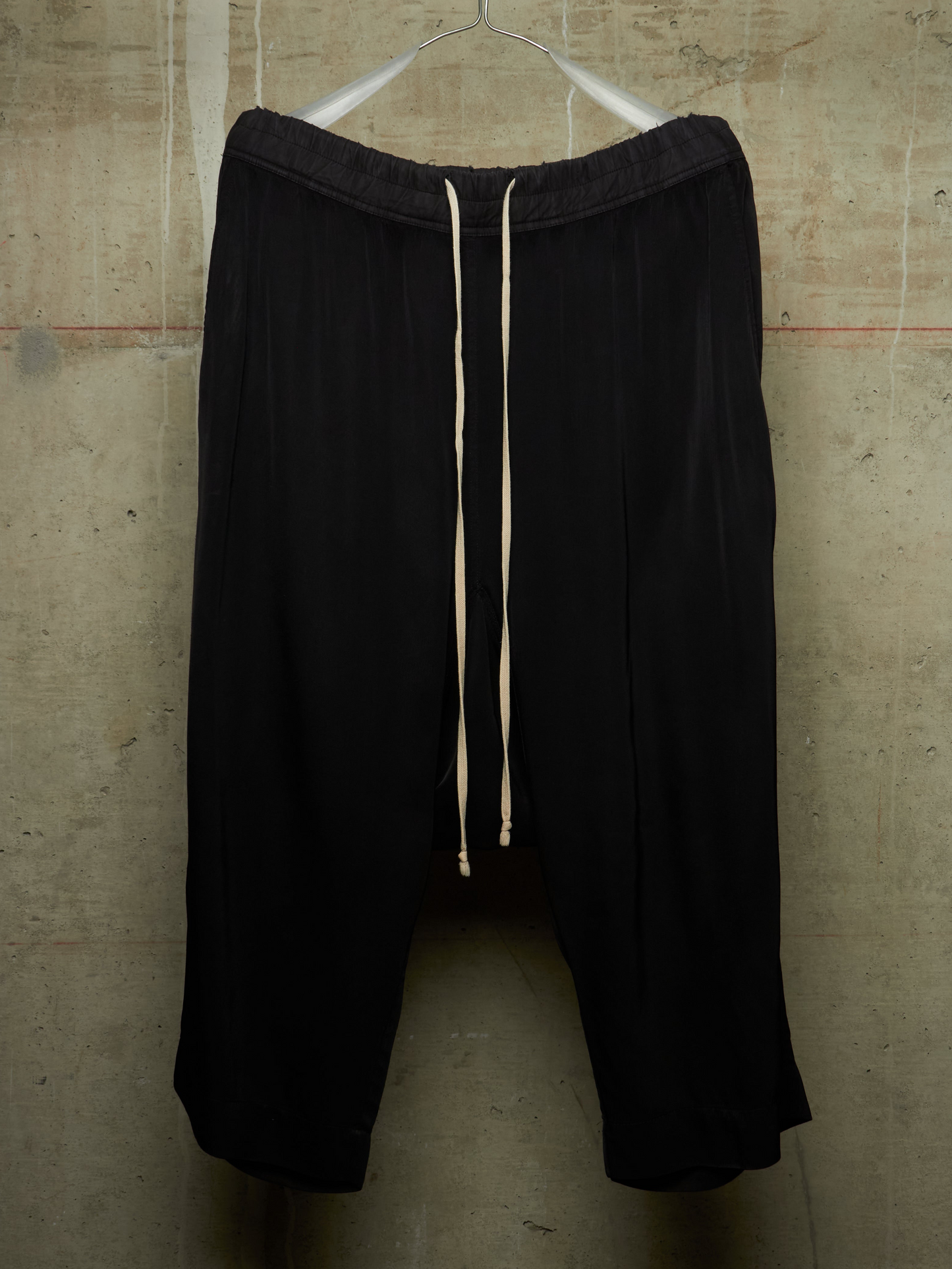 Rick Owens SS16 "CYCLOPS" Viscose Twill Drop-Crotch Capris