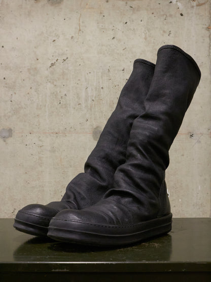 Rick Owens SS16 "CYCLOPS" Stretch Lamb Leather Sock Sneakers