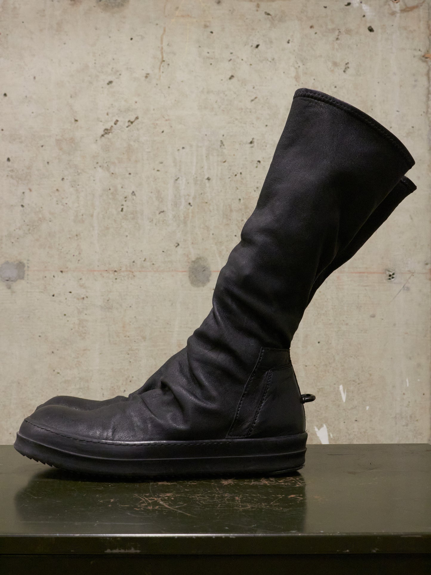 Rick Owens SS16 "CYCLOPS" Stretch Lamb Leather Sock Sneakers