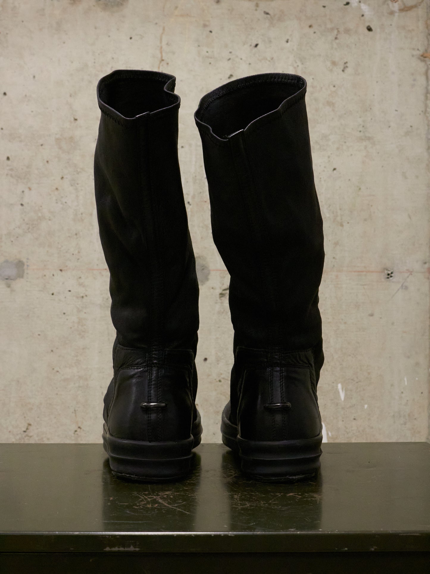 Rick Owens SS16 "CYCLOPS" Stretch Lamb Leather Sock Sneakers