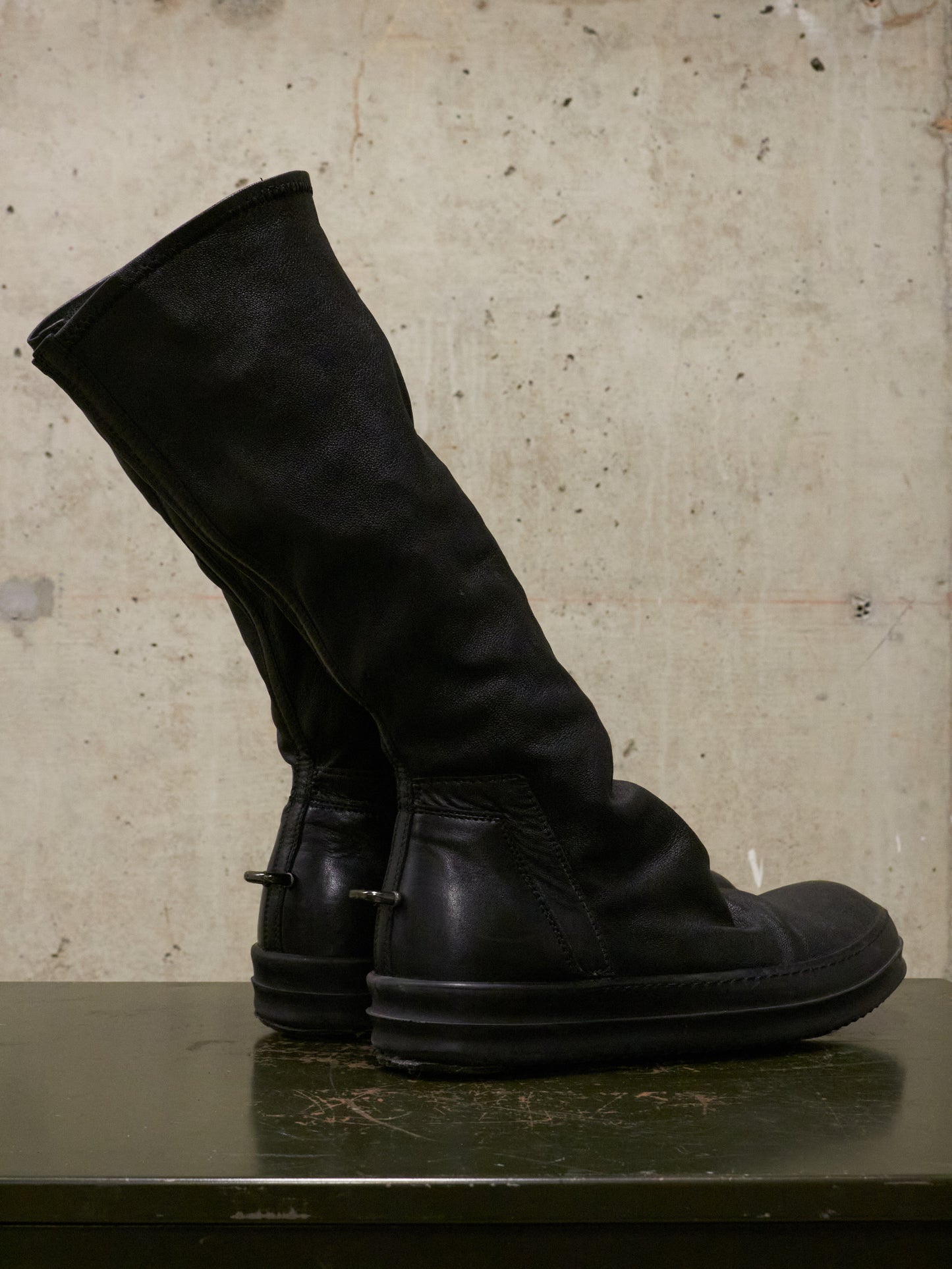 Rick Owens SS16 "CYCLOPS" Stretch Lamb Leather Sock Sneakers