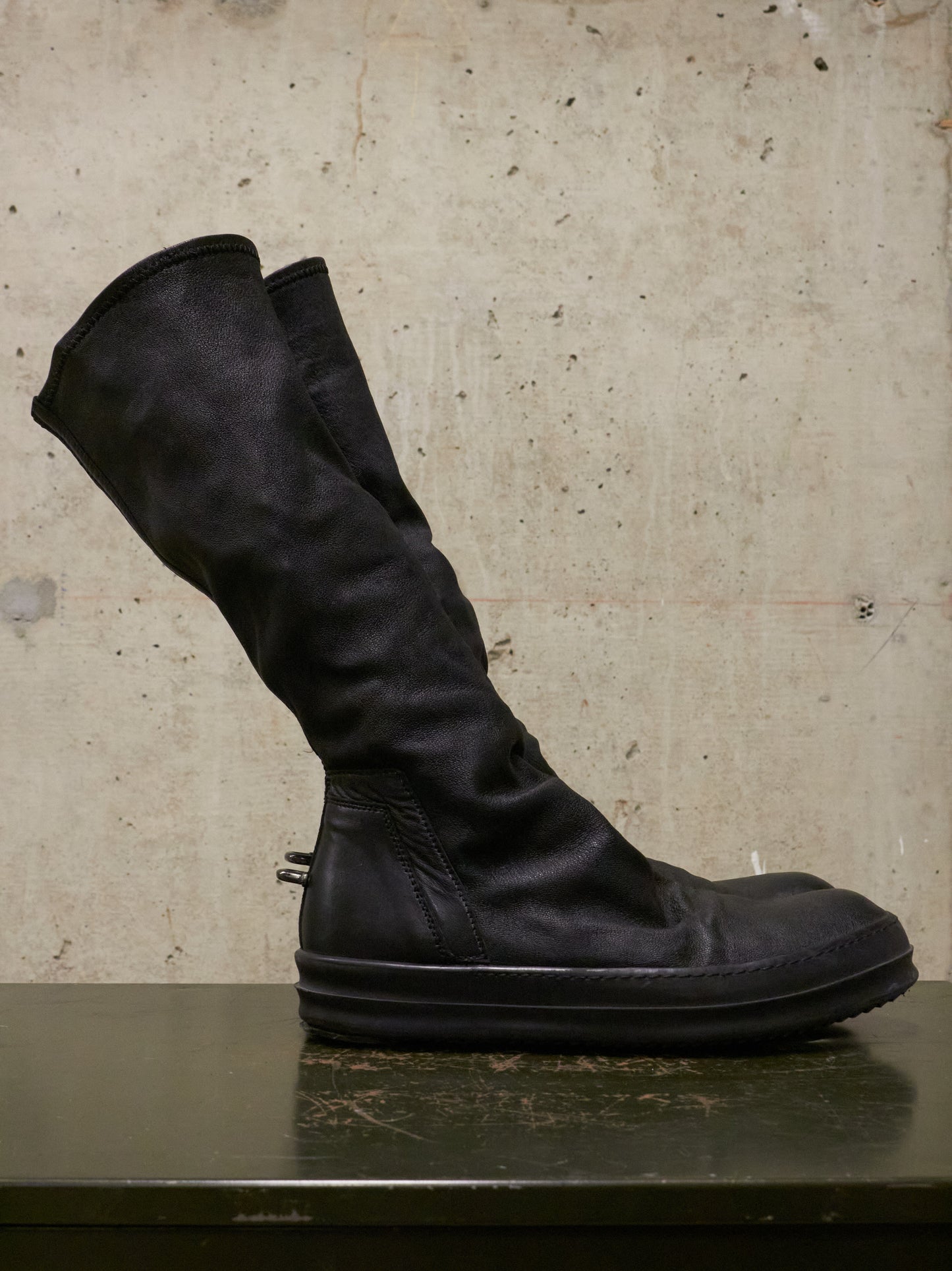 Rick Owens SS16 "CYCLOPS" Stretch Lamb Leather Sock Sneakers