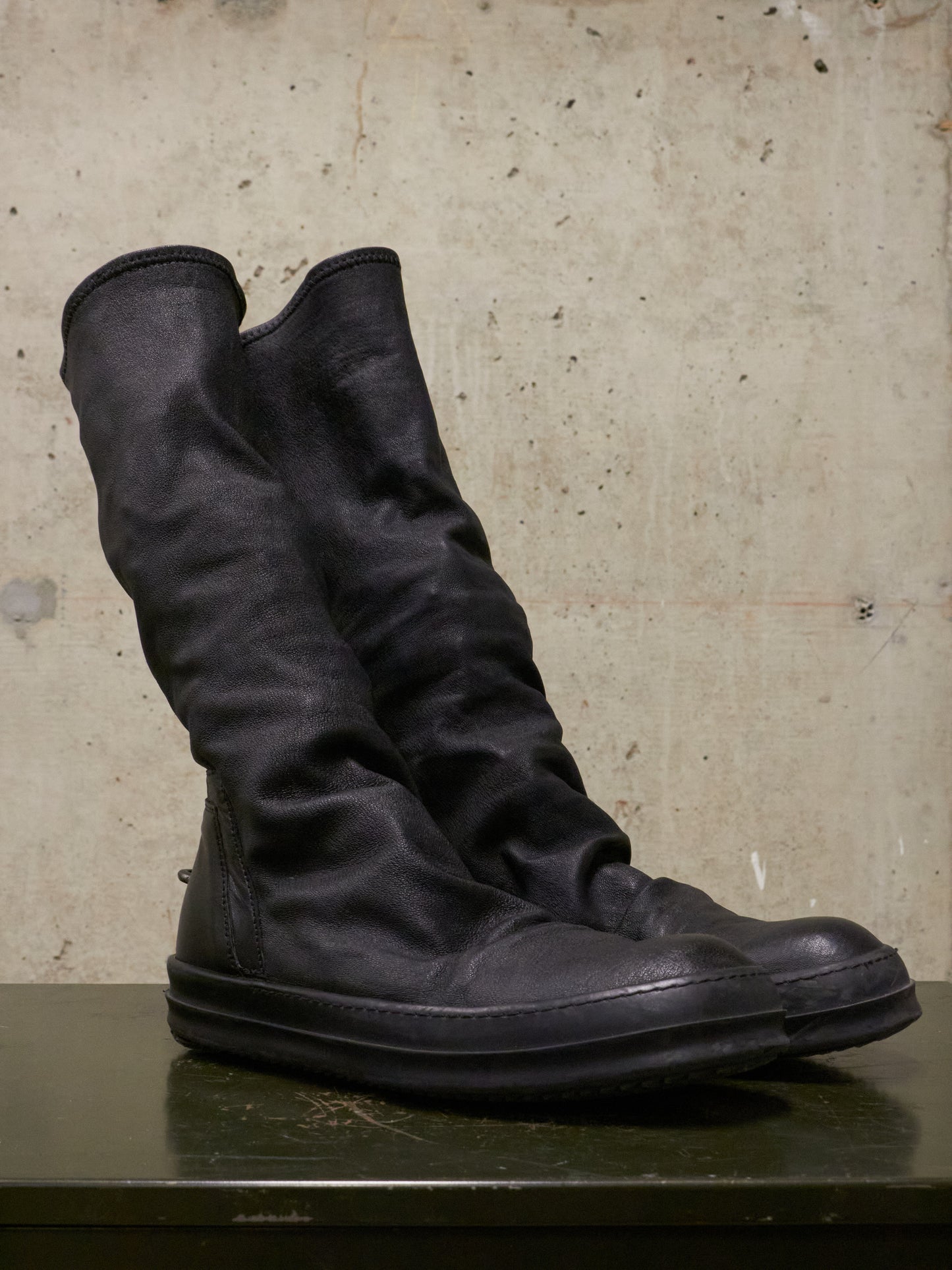 Rick Owens SS16 "CYCLOPS" Stretch Lamb Leather Sock Sneakers