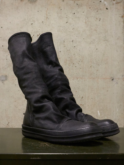Rick Owens SS16 "CYCLOPS" Stretch Lamb Leather Sock Sneakers