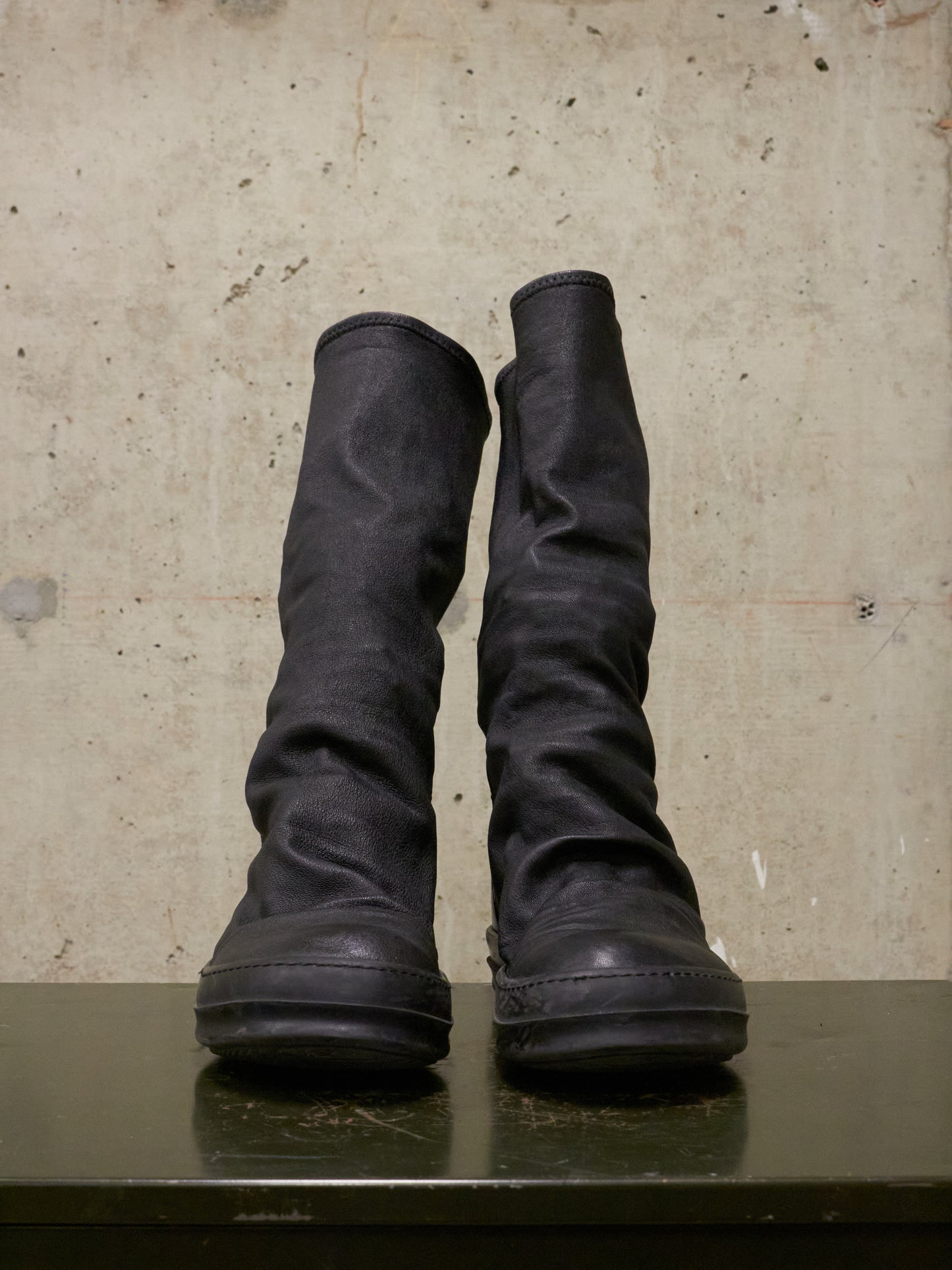 Rick Owens SS16 "CYCLOPS" Stretch Lamb Leather Sock Sneakers