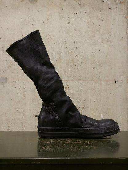 Rick Owens SS16 "CYCLOPS" Stretch Lamb Leather Sock Sneakers