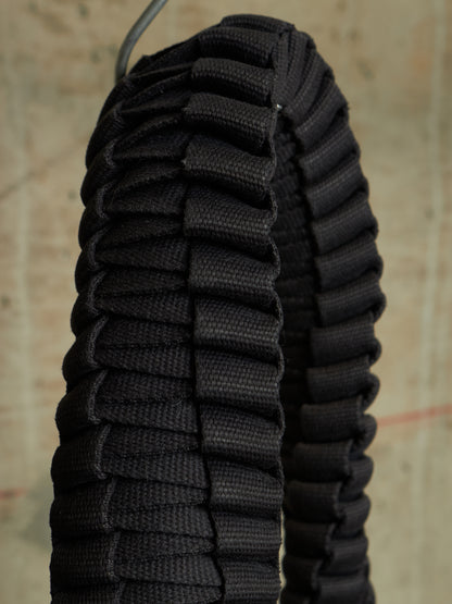 Rick Owens SS18 "DIRT" Black Calf Leather Braided Strap Tote Bag