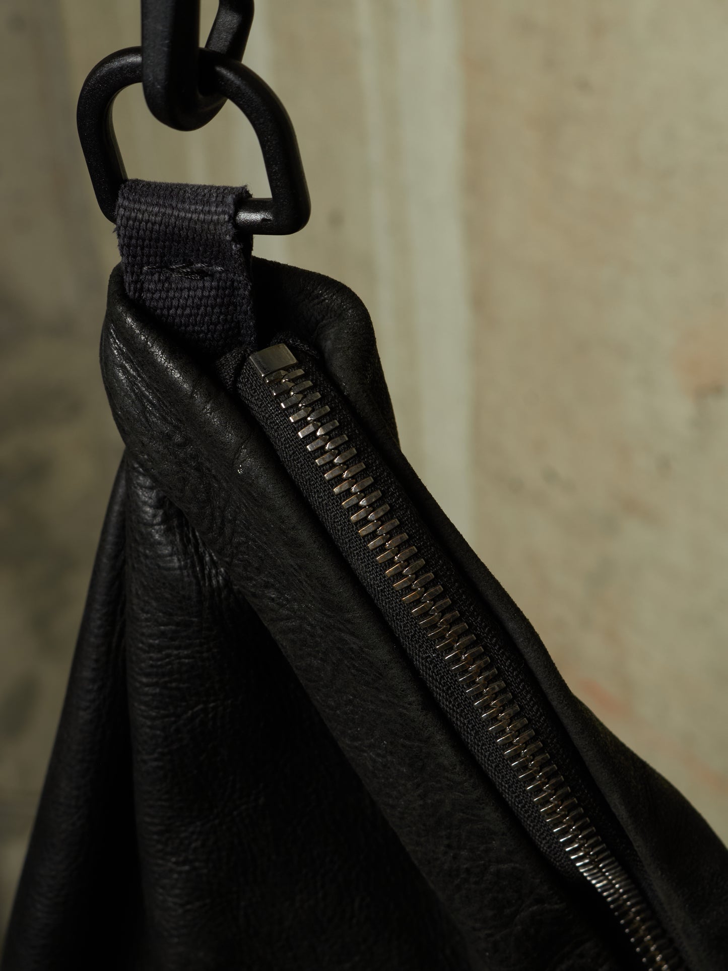 Rick Owens SS18 "DIRT" Black Calf Leather Braided Strap Tote Bag