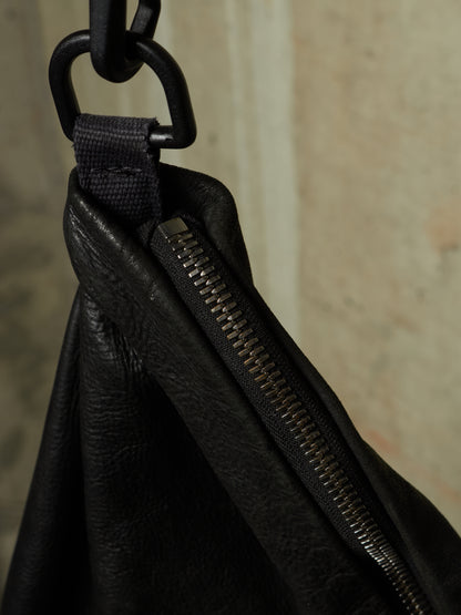 Rick Owens SS18 "DIRT" Black Calf Leather Braided Strap Tote Bag