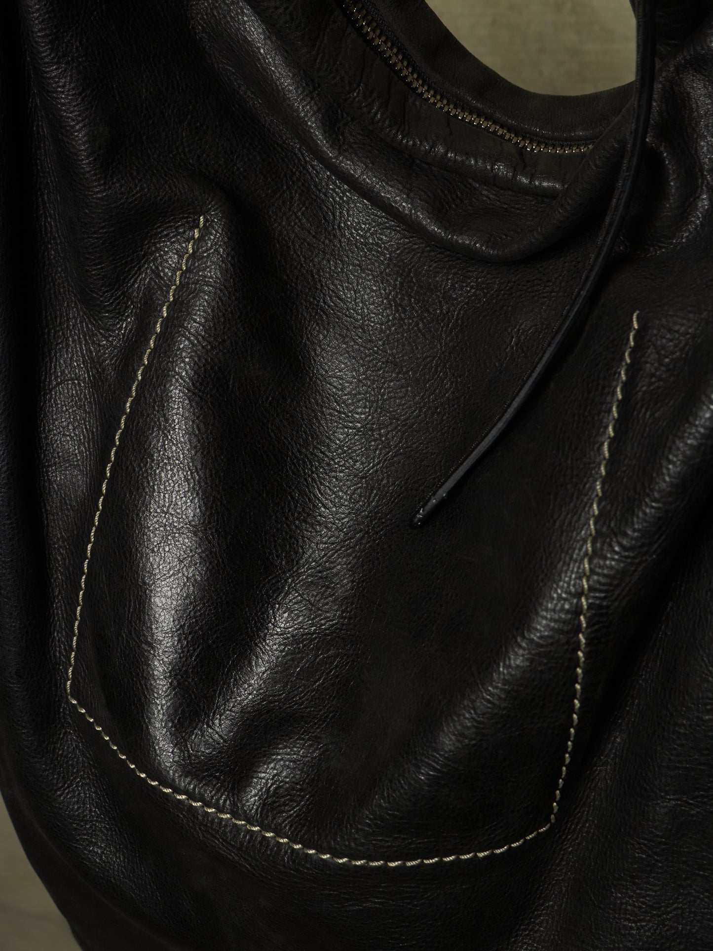 Rick Owens SS18 "DIRT" Black Calf Leather Braided Strap Tote Bag