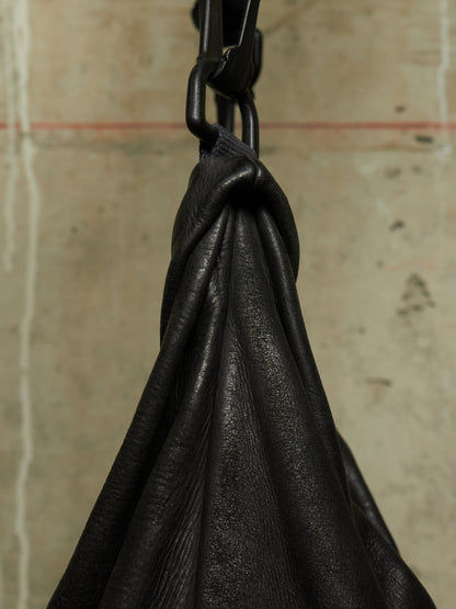 Rick Owens SS18 "DIRT" Black Calf Leather Braided Strap Tote Bag