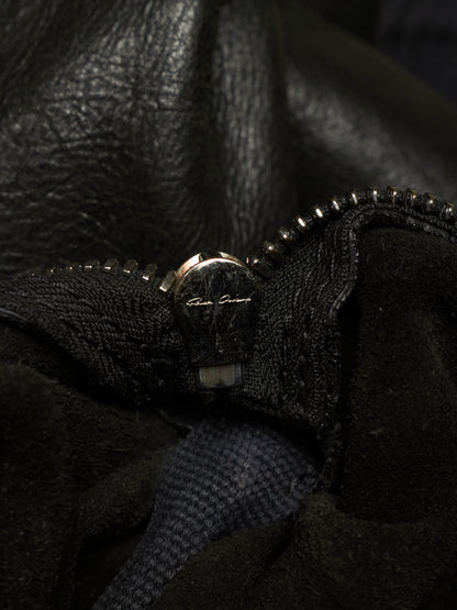 Rick Owens SS18 "DIRT" Black Calf Leather Braided Strap Tote Bag