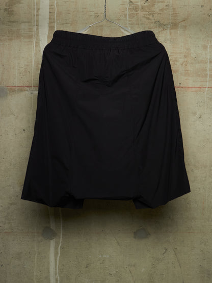 Rick Owens SS18 "DIRT" Black Nylon Drop-crotch Cropped Athletic Pod Shorts
