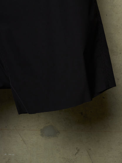 Rick Owens SS18 "DIRT" Black Nylon Drop-crotch Cropped Athletic Pod Shorts