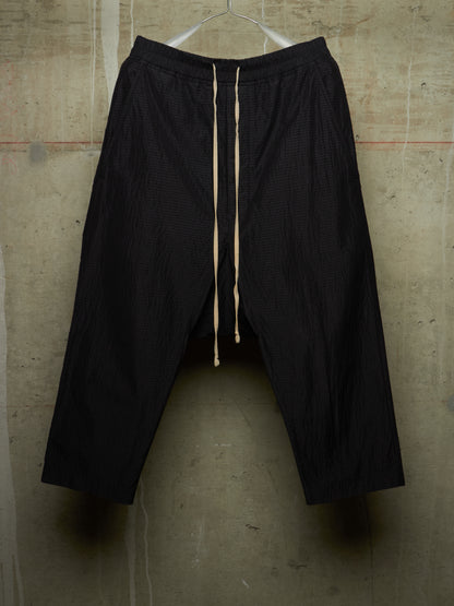 Rick Owens SS19 "BABEL" Striped Seersucker Drop-Crotch Carpis