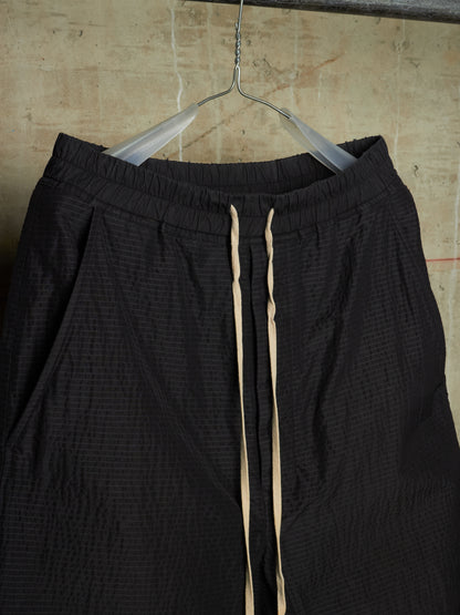 Rick Owens SS19 "BABEL" Striped Seersucker Drop-Crotch Carpis