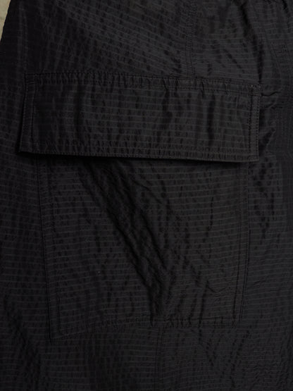 Rick Owens SS19 "BABEL" Striped Seersucker Drop-Crotch Carpis