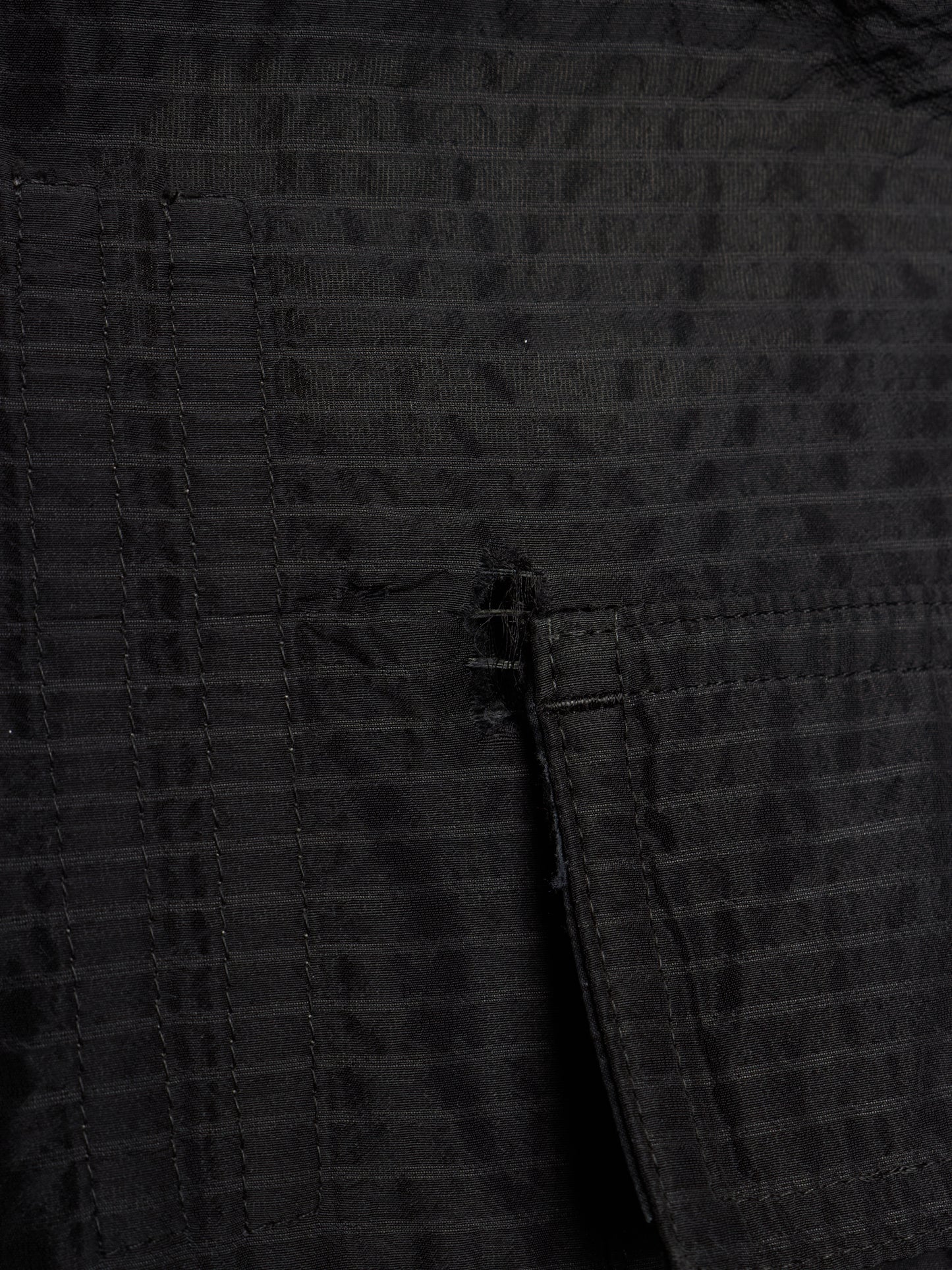 Rick Owens SS19 "BABEL" Striped Seersucker Drop-Crotch Carpis