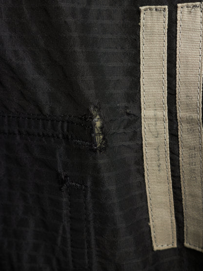 Rick Owens SS19 "BABEL" Striped Seersucker Drop-Crotch Carpis