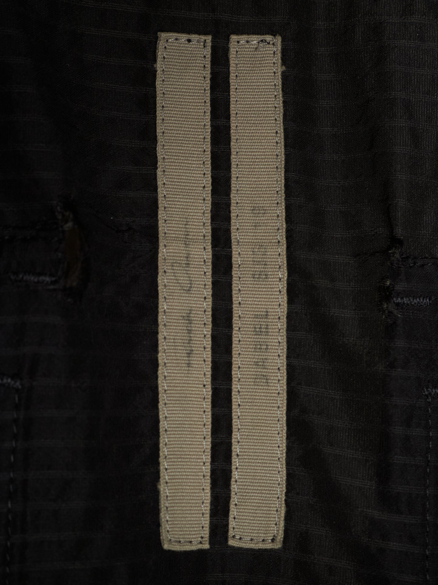 Rick Owens SS19 "BABEL" Striped Seersucker Drop-Crotch Carpis